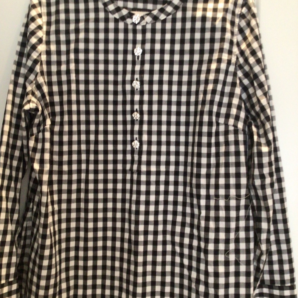 Talbots Beautiful Check Blouse XL